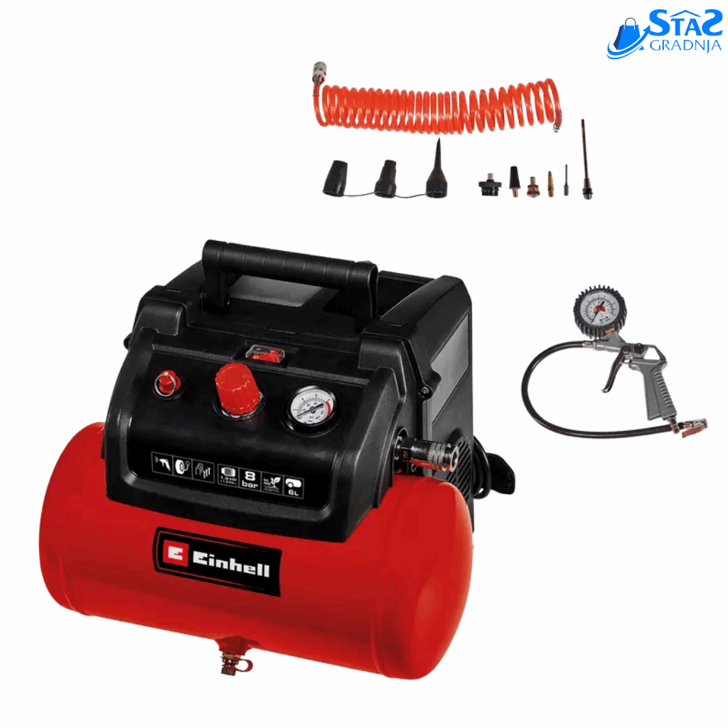 Einhell TC-AC 190 OF Set vazdušni kompresor sa dodatnom opremom.