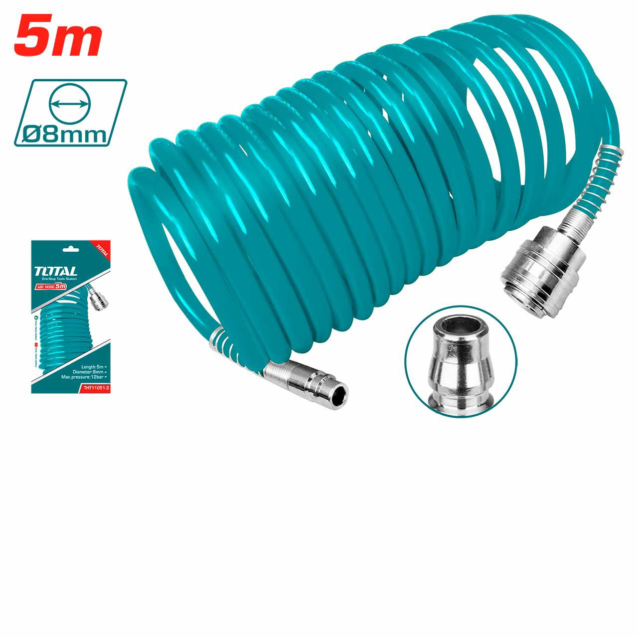 Total alati Spiralno crevo za kompresor 5m THT11051