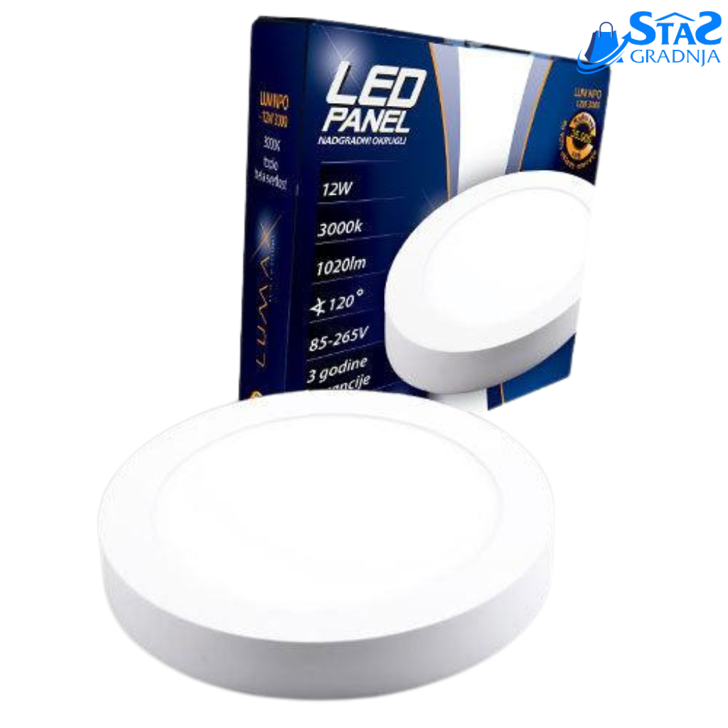 LUMAX LED Paneli Nadgradni - 12W, 18W, 24W, 36W | Energetska Efikasnost i Dug Vek Trajanja