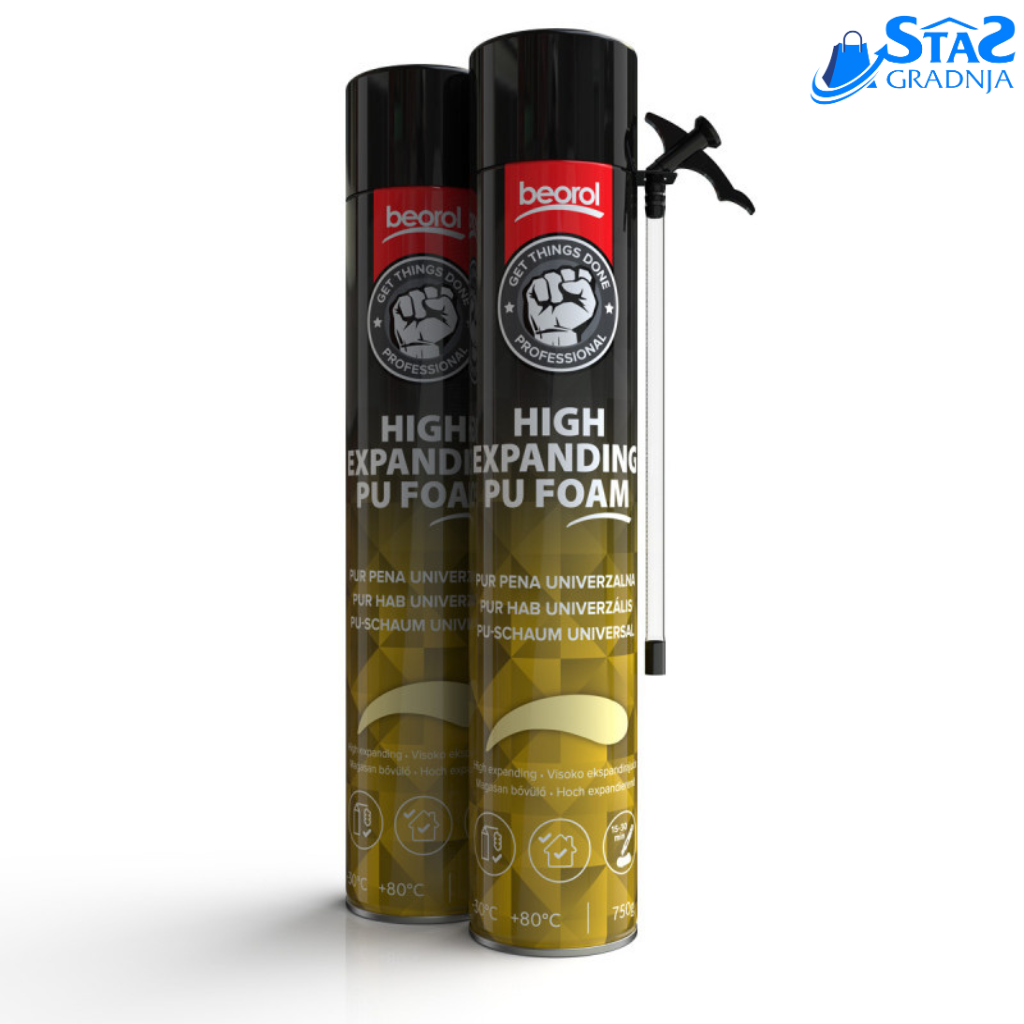 Beorol Pur Pena 750ml – Univerzalna Poliuretanska Pena