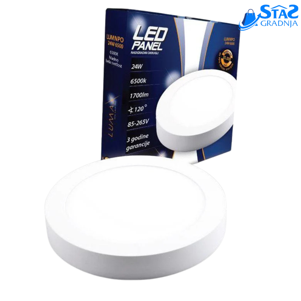 LUMAX LED Paneli Nadgradni - 12W, 18W, 24W, 36W | Energetska Efikasnost i Dug Vek Trajanja