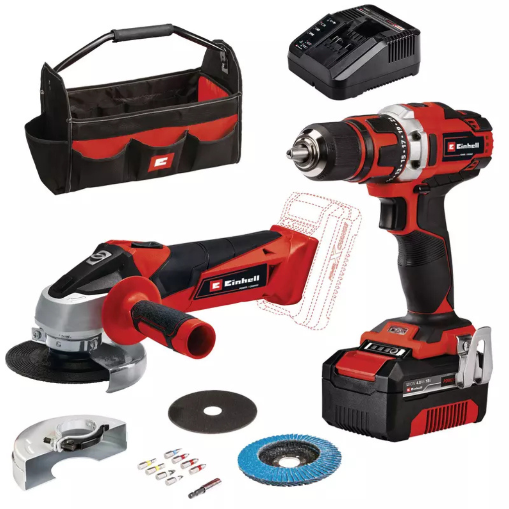 Aku bušilica ugaona brusilica Set, TE-TK 18/2 Li Kit (CD+AG) (1x 4,0 Ah)
