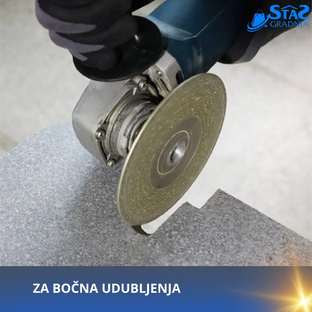Višenamenski dijamantski brusno-rezni disk BIHUI DCWME5 za sečenje i brušenje keramičkih pločica, prečnik 125 mm.