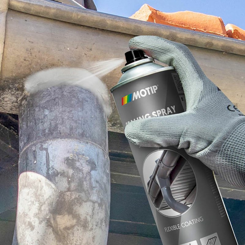 MOTIP Sealing Spray za zaptivanje pukotina na olucima, PVC i betonu