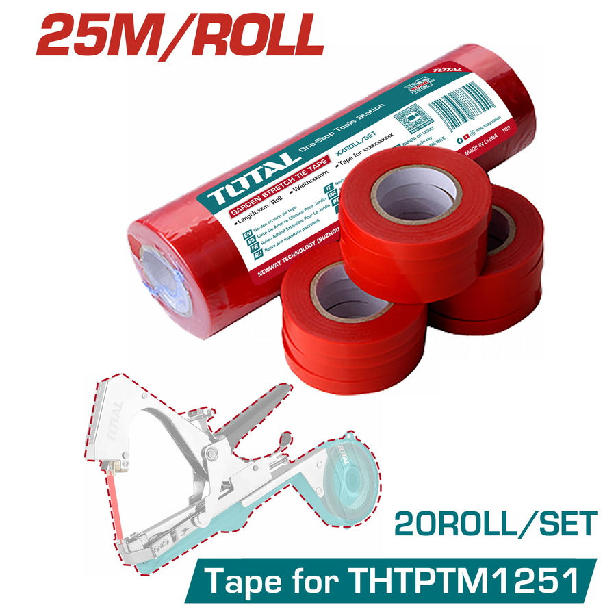 Total traka za baštenski vezivač 11 mm × 25 m 20 rolni THTPTM1251T