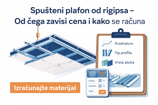 Spušteni plafon od rigipsa – od čega zavisi cena