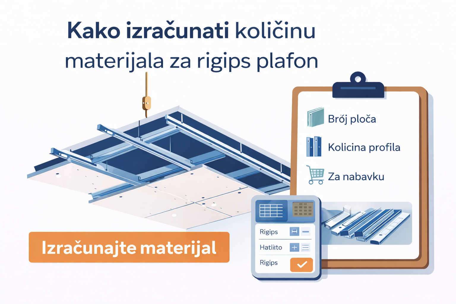 Kako izračunati količinu materijala za rigips plafon – Stas Gradnja