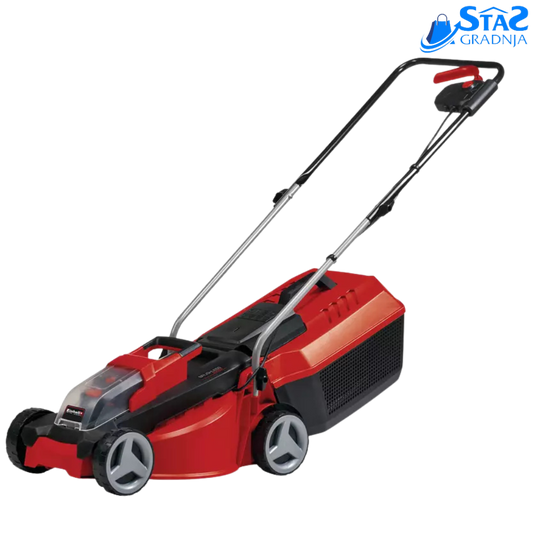 Einhell GE-CM 18/30 Li akumulatorska kosačica sa Power X-Change baterijom, plastičnim kućištem, i motorom bez četkica za savršeno održavanje travnjaka.