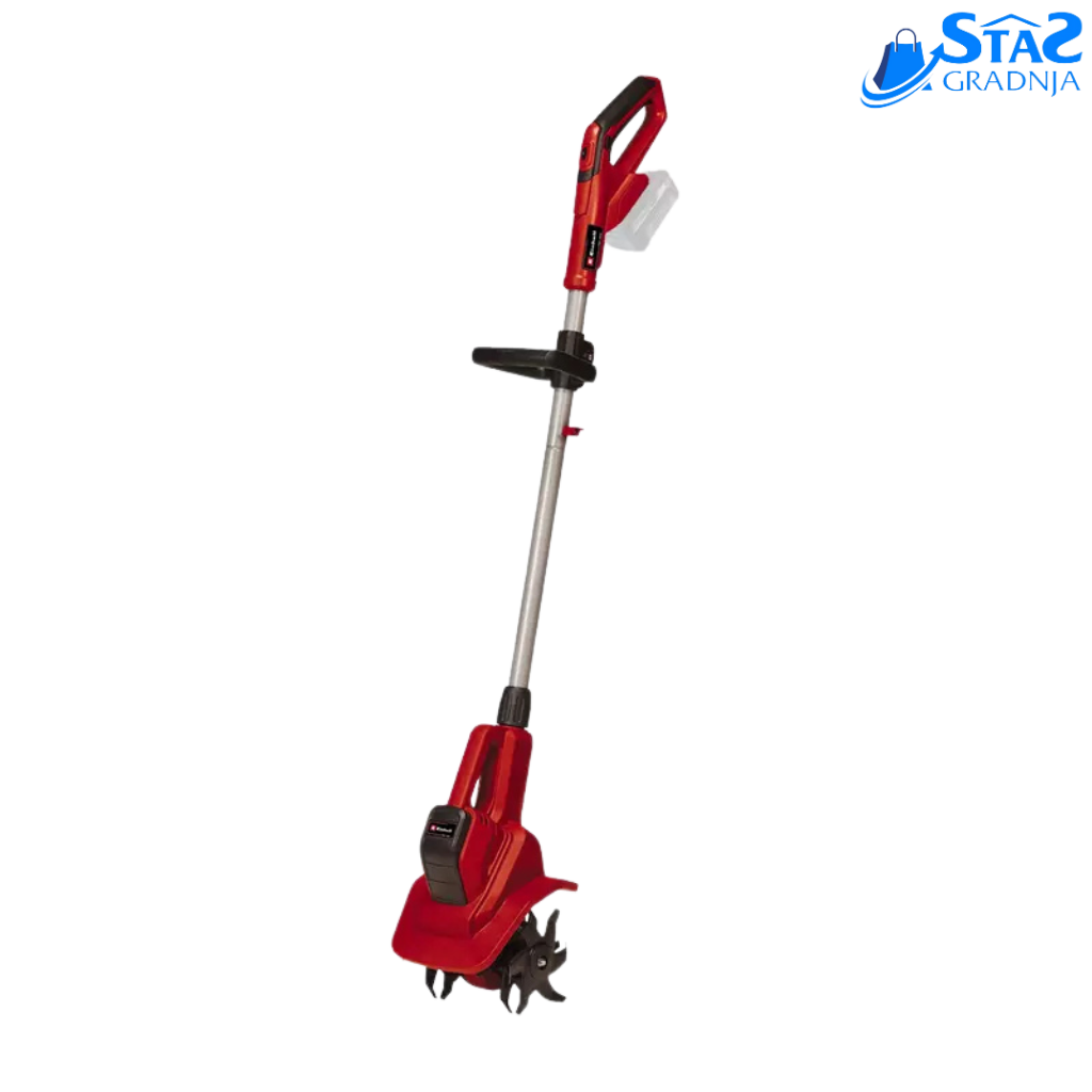 Einhell GE-CR 18/20 Li E - Solo Akumulatorska Kopačica, sa 4 metalna noža, ergonomskom ručkom i transportnom ručkom za lakši rad.