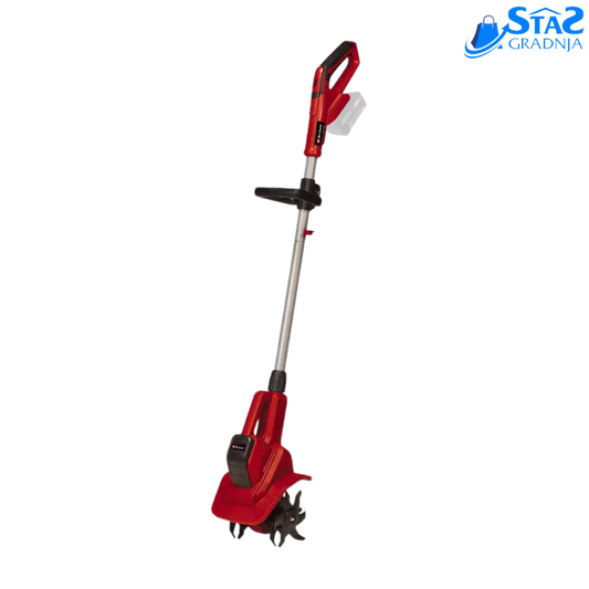 Einhell GE-CR 18/20 Li E - Solo Akumulatorska Kopačica, sa 4 metalna noža, ergonomskom ručkom i transportnom ručkom za lakši rad.