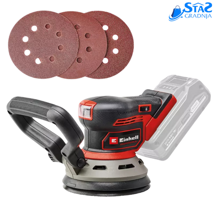 Einhell TP-RS 18/32 Li BL - Solo, crveno-crni dizajn, sa dodatnom ručkom i kutijom za sakupljanje prašine.