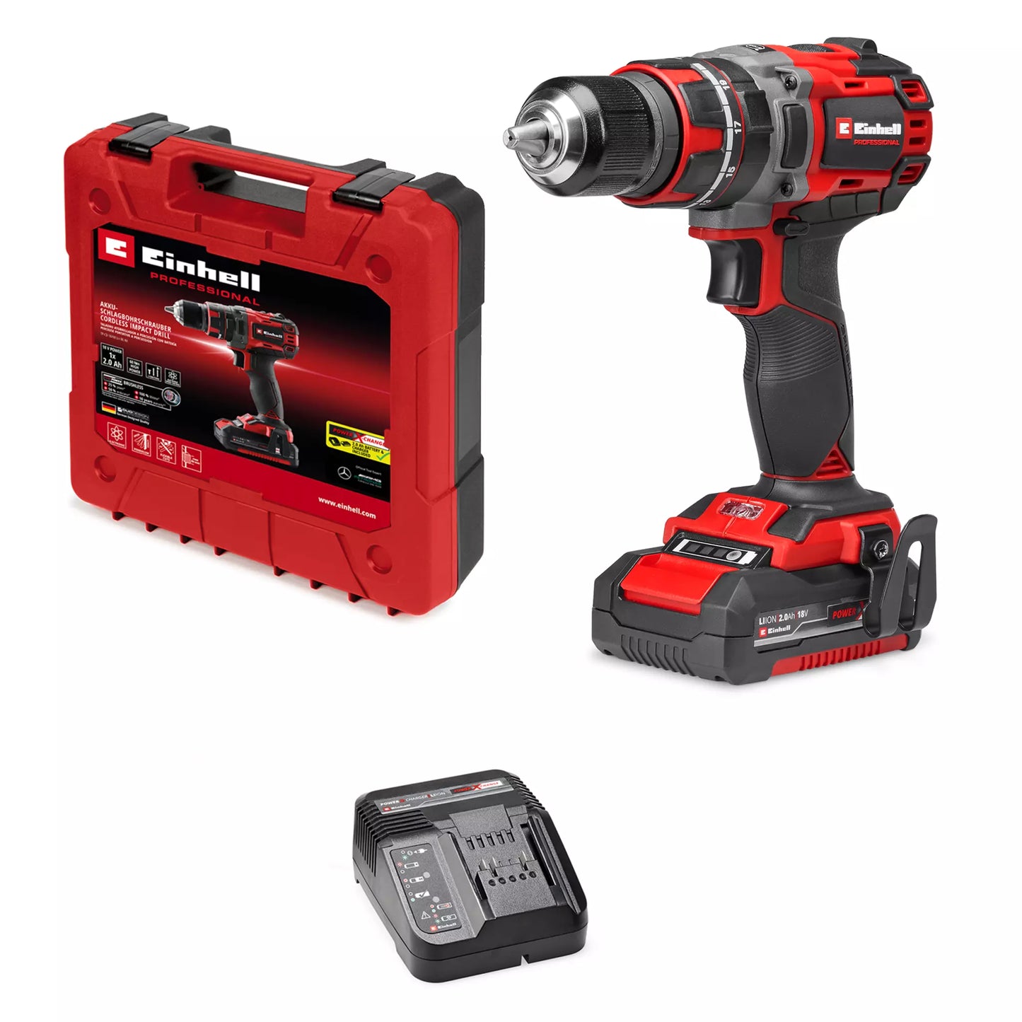 Einhell akumulatorska udarna bušilica - set TP-CD 18/60 Li- i BL (1x2,0Ah), šifra 4514211