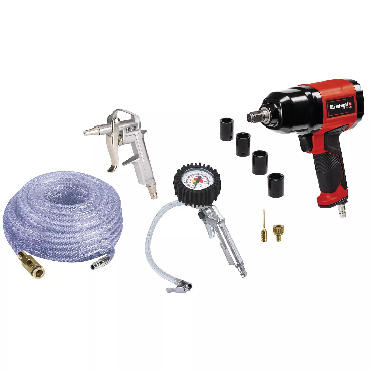 Einhell kompresorski pribor 10-delni set / 340 Nm, šifra 4020577