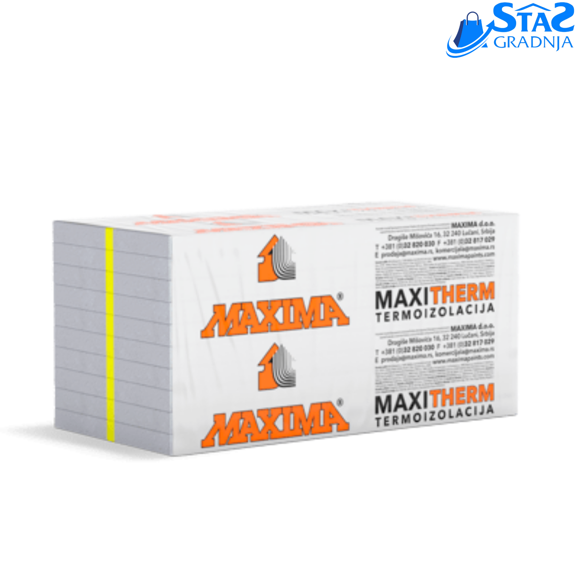 MAXITHERM EPS M100 fasadni stiropor žuta linija

EPS M100 stiropor ploče za termoizolaciju fasade

MAXITHERM M100 profesionalni stiropor za ETICS sistem

Fasadni EPS M100 stiropor za izolaciju objekta