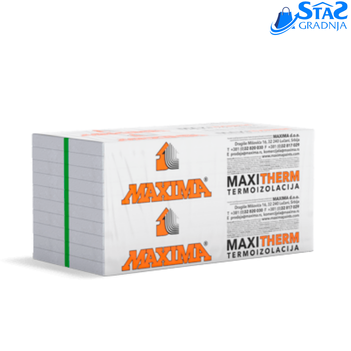 MAXITHERM EPS M90 fasadni stiropor zelena linija

EPS M90 stiropor ploče za termoizolaciju fasade

MAXITHERM M90 profesionalni stiropor za ETICS sistem

Fasadni EPS M90 stiropor za izolaciju objekta