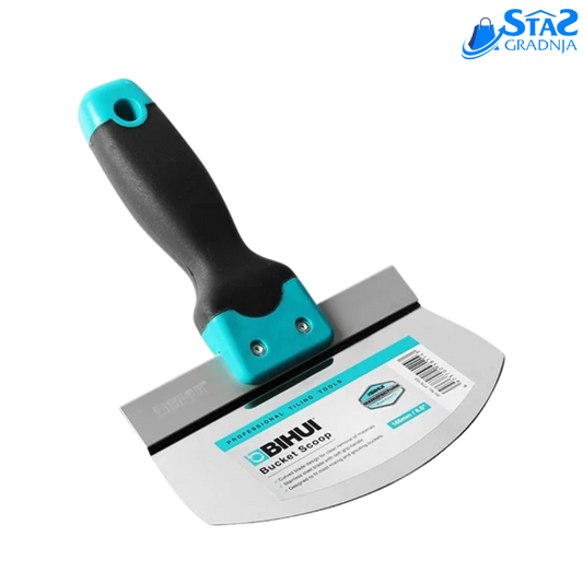 Mistrija za posude BIHUI PTK165, 165 mm, nerđajući čelik, Soft Grip ručka. Idealan alat za profesionalce i keramičare.

