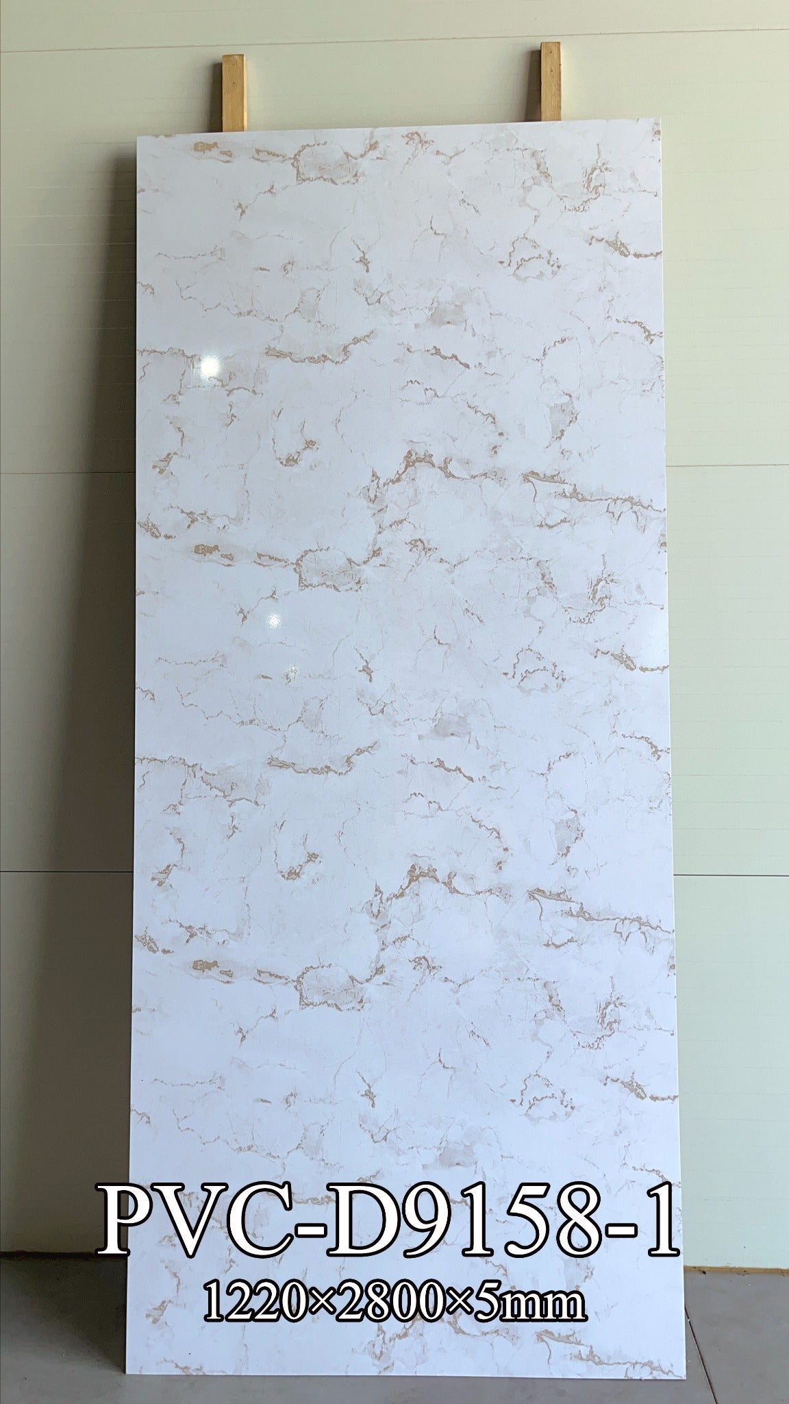 PVC mermerni panel Ivory Champagne 122 × 280 cm – D9158-1, dekor panela