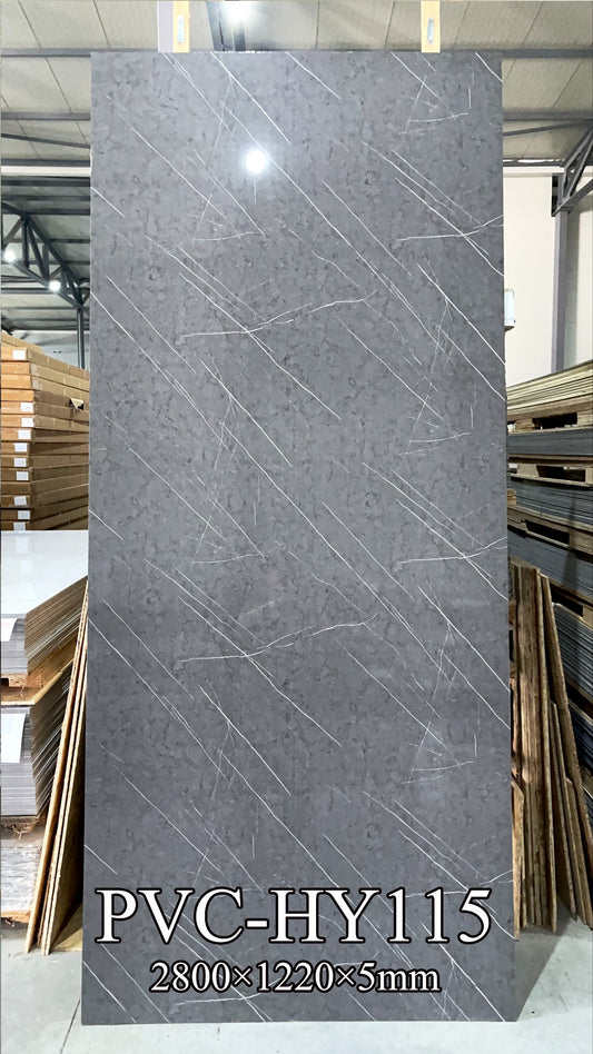 PVC mermerni panel Graphite Silk 122 × 280 cm – HY115, dekor panela