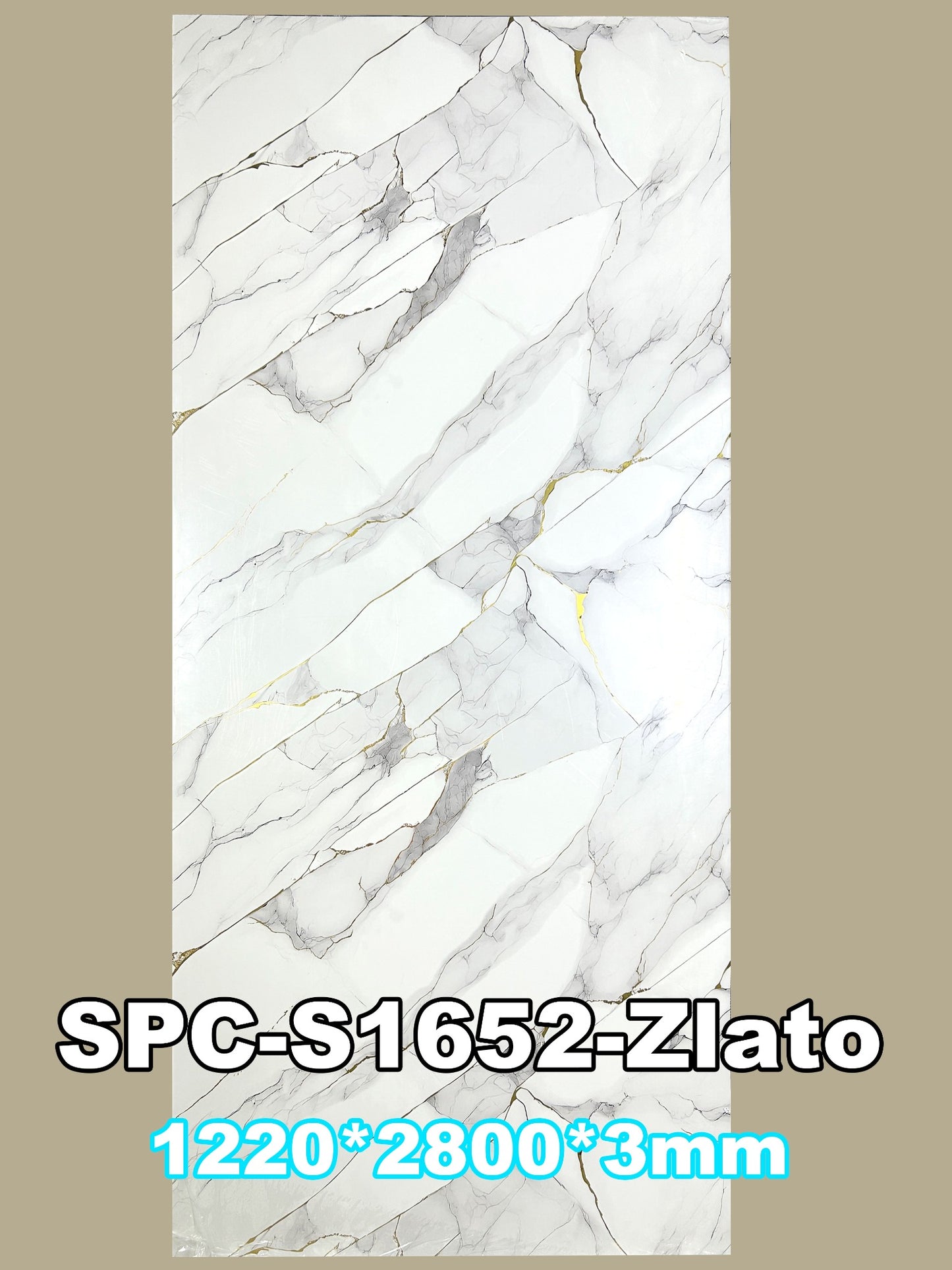 SPC mermerni panel Kintsugi Pearl Gold 122 × 280 cm – S1652, dekor panela