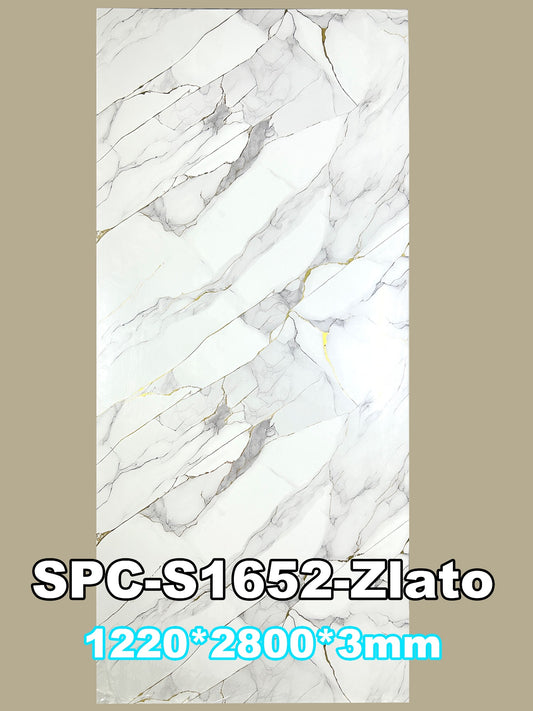 SPC mermerni panel Kintsugi Pearl Gold 122 × 280 cm – S1652, dekor panela