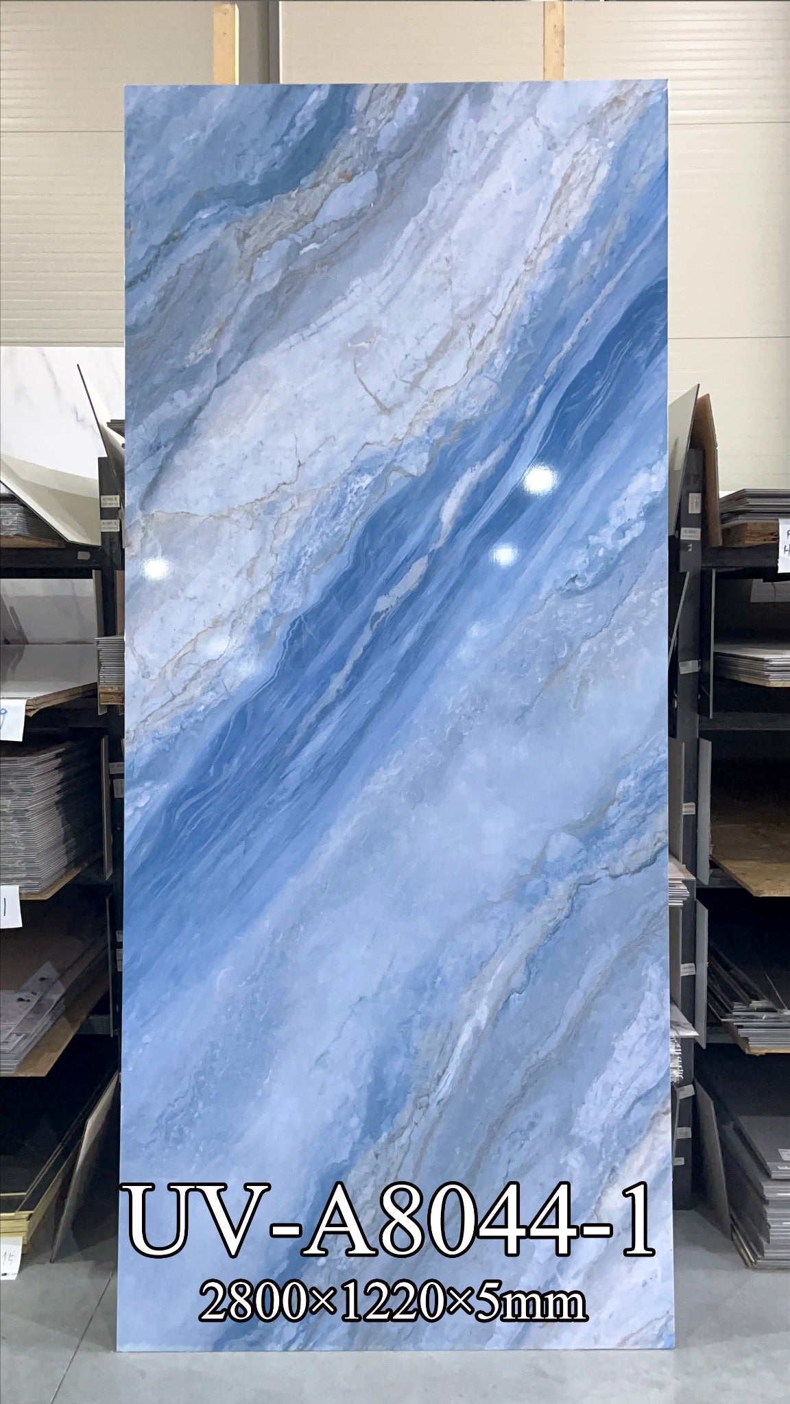 UV mermerni panel Azure Onyx 122 × 280 cm – A8044, dekor panela