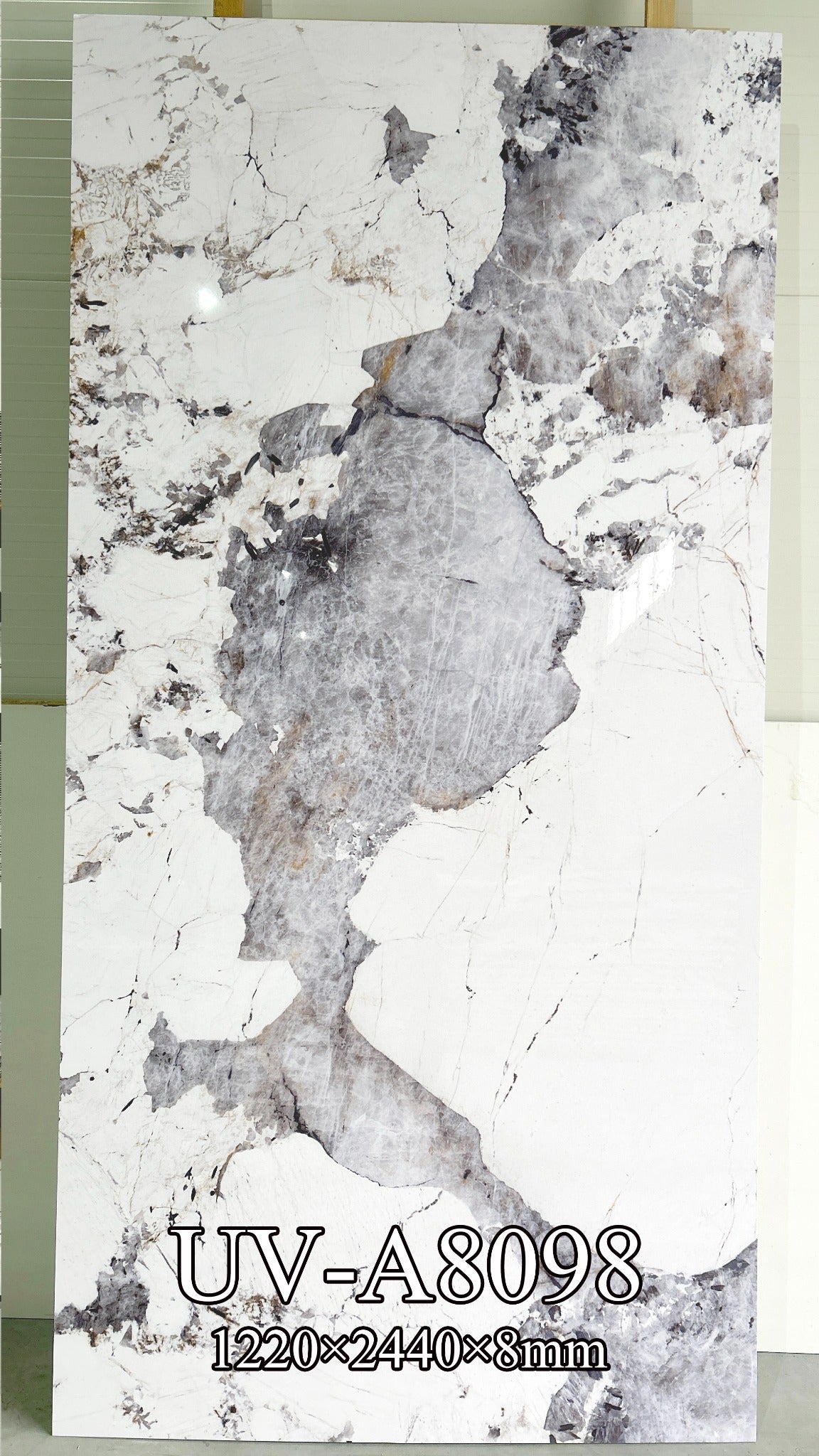 UV mermerni panel Silver Quartzite 122 × 244 cm – A8098, dekor panela