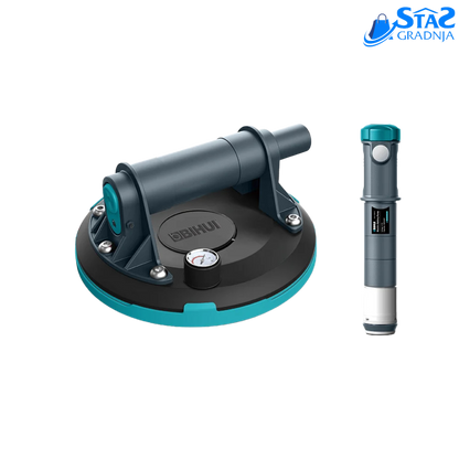 Vakumski nosač BIHUI SCBS8 sa protivkliznom ručkom i USB punjenjem, pogodan za podizanje do 140 kg.

