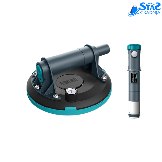Vakumski nosač BIHUI SCBS8 sa protivkliznom ručkom i USB punjenjem, pogodan za podizanje do 140 kg.

