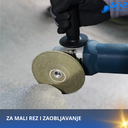 Višenamenski dijamantski brusno-rezni disk BIHUI DCWME5 za sečenje i brušenje keramičkih pločica, prečnik 125 mm.

