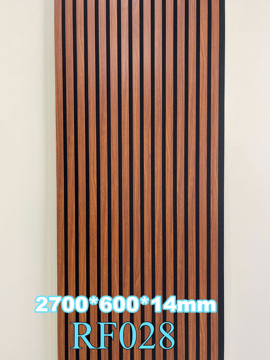 Akustični zidni panel Copper Walnut RF028, 14 mm, 270 × 60 cm
