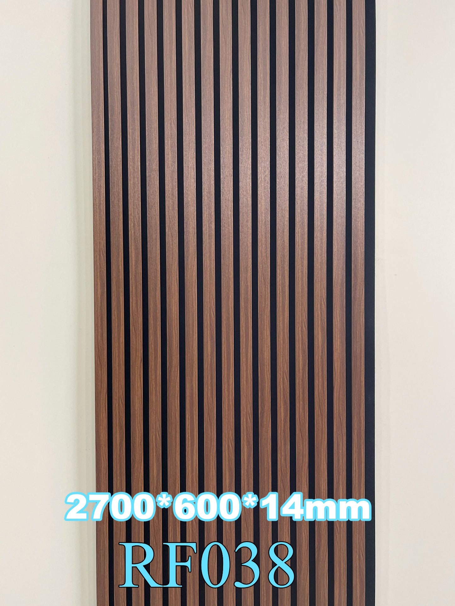 Akustični zidni panel Mahogany Noir RF038, 14 mm, 270 × 60 cm