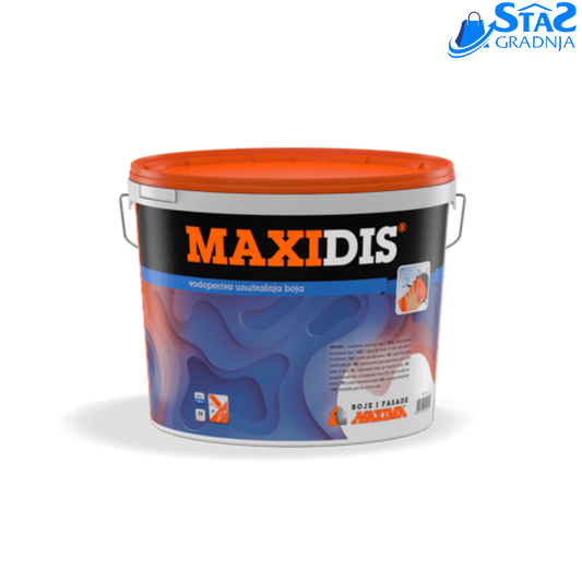 MAXIDIS® vodoperiva boja za unutrašnje zidove – polarno bela, otporna na mokro brisanje

MAXIDIS® unutrašnja boja – ECO akrilna disperziona boja za zidove

MAXIDIS® boja za zidove – pakovanja 0,65L, 3L, 5L, 10L i 15L