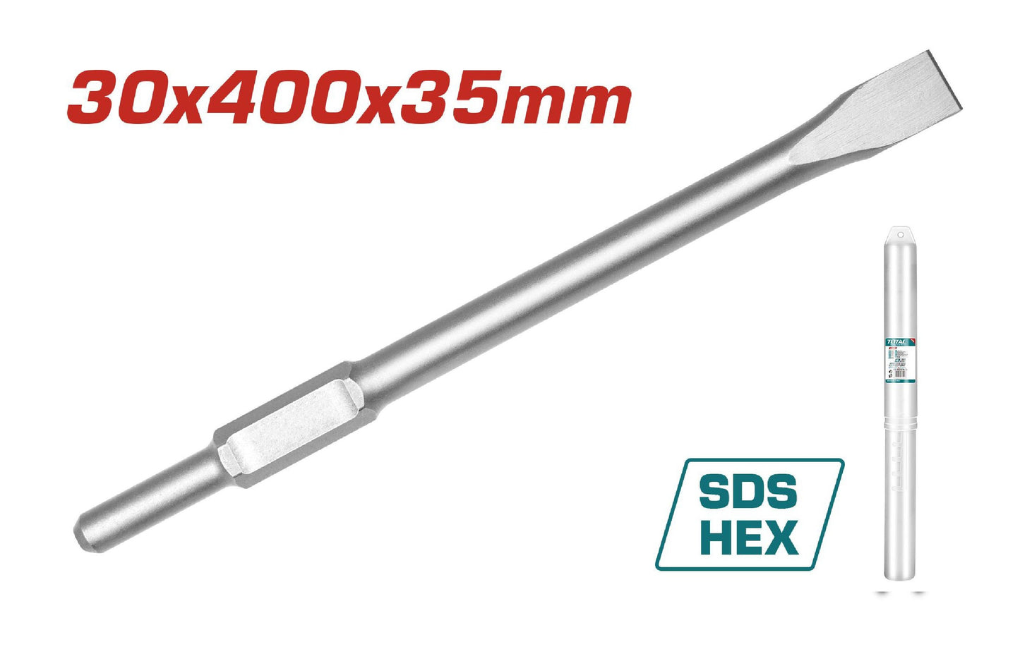 Total ravno HEX dleto 30 × 400 × 35 mm TAC15333012
