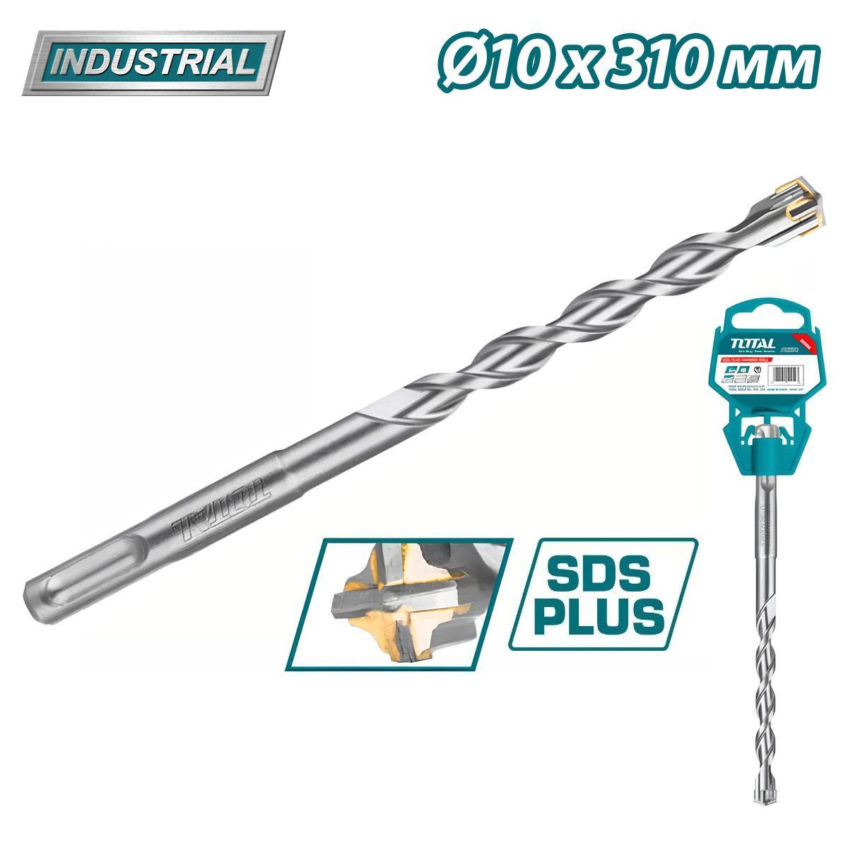 Total SDS Plus burgija 10 × 310 mm sa krstastim vrhom TAC311005C