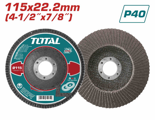 Total Lamelni brusni disk 115 mm P40 za metal TAC6311540