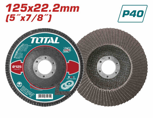 Total Lamelni brusni disk 125 mm P40 za metal TAC6312540