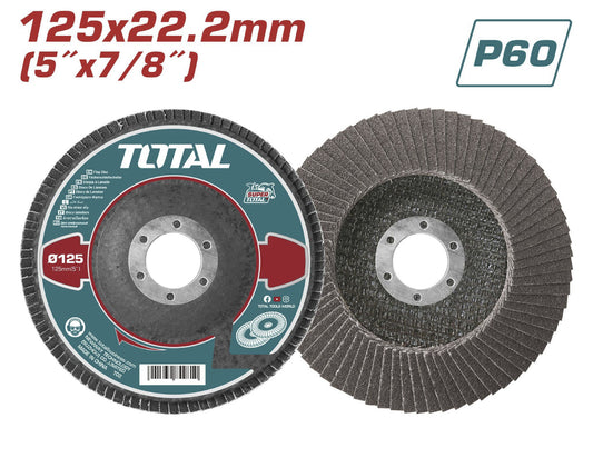 Total Lamelni brusni disk 125 mm P60 za metal TAC6312560