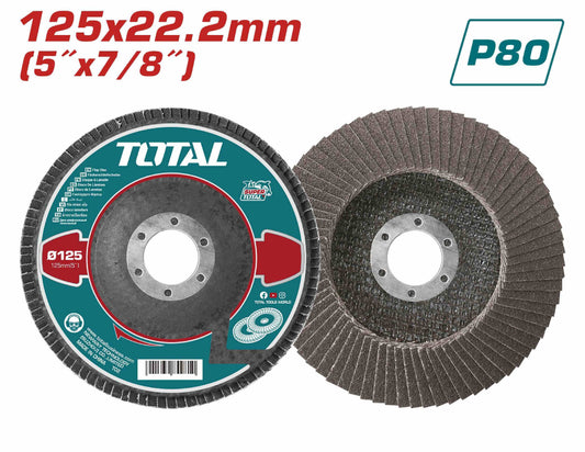 Total Lamelni brusni disk 125 mm P80 za metal TAC6312580