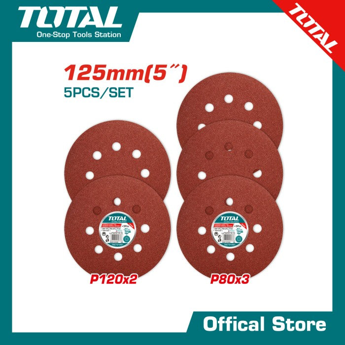 Total brusni diskovi 125 mm P80/P120 5 kom TAC731251