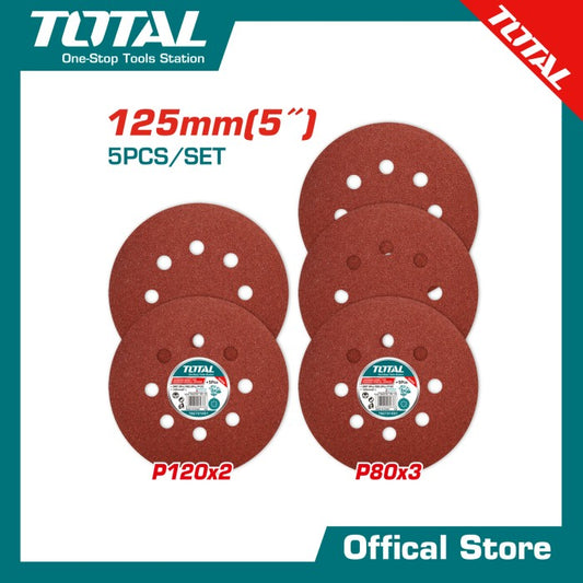 Total brusni diskovi 125 mm P80/P120 5 kom TAC731251