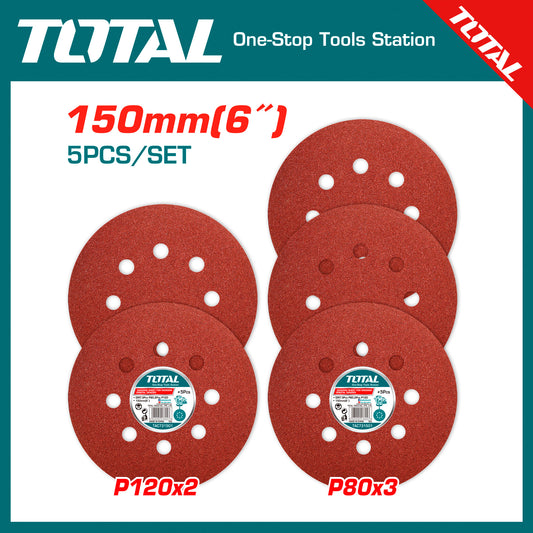 Total brusni diskovi 150 mm P80/P120 5 kom TAC731501