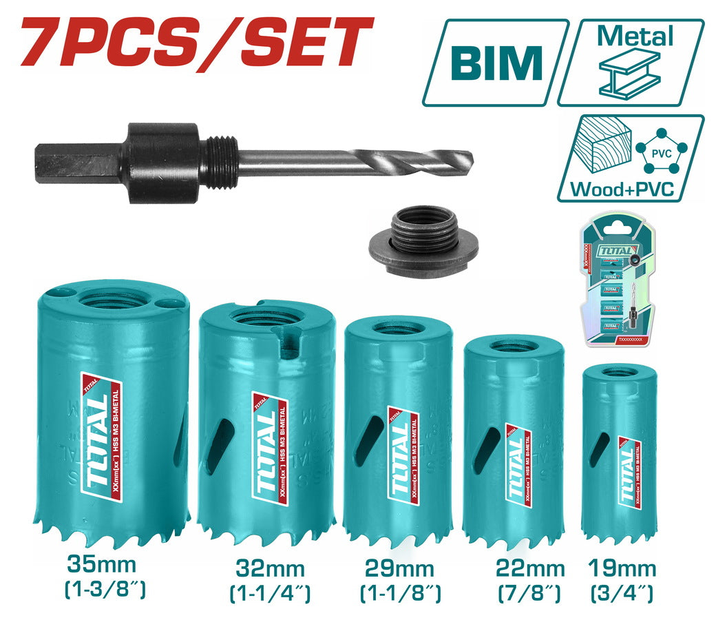 Total set bimetalnih kruna 19–35 mm 7 delova TACSH1071