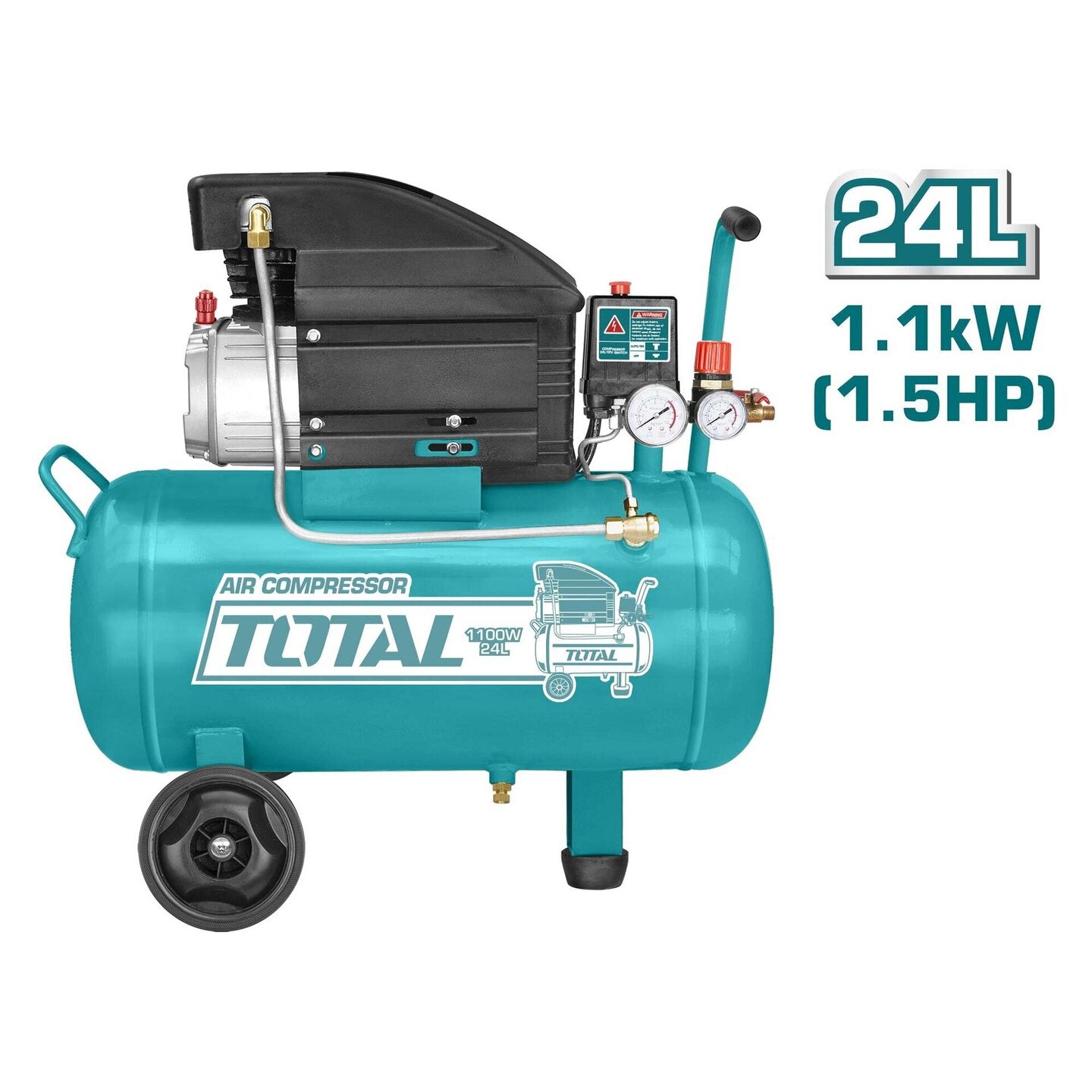 Total Uljani kompresor 24 l, 1,1 kW TC202461E
