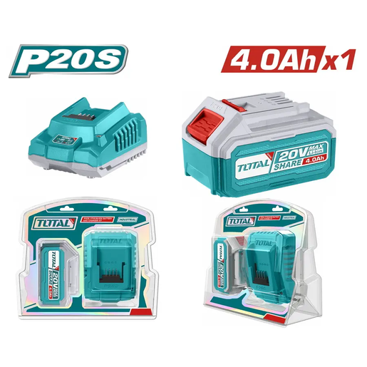 Total P20S set baterija 20 V 4,0 Ah i punjač 2 A TFBCPK1214E