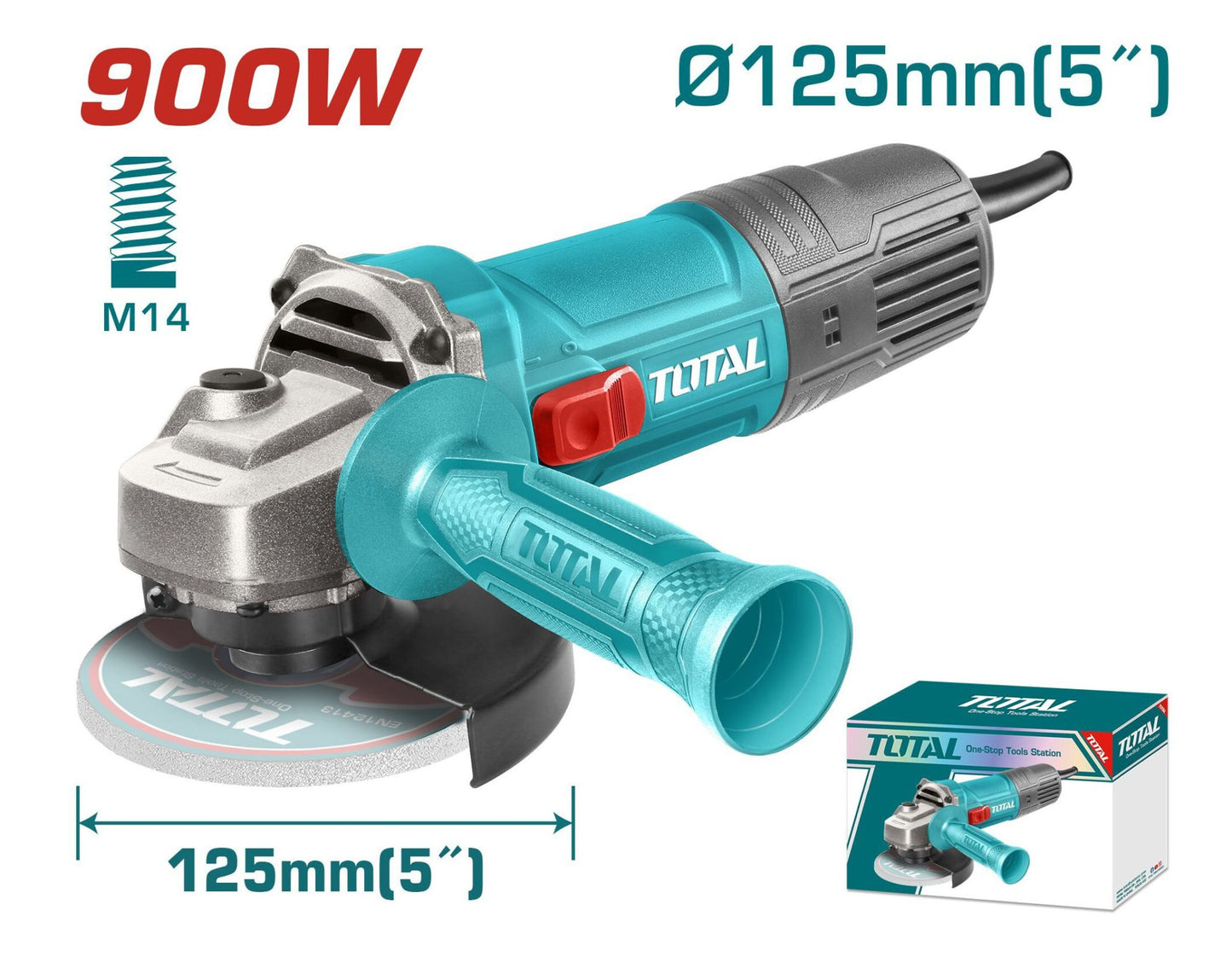 Total Ugaona brusilica 900 W, 125 mm TG10912556