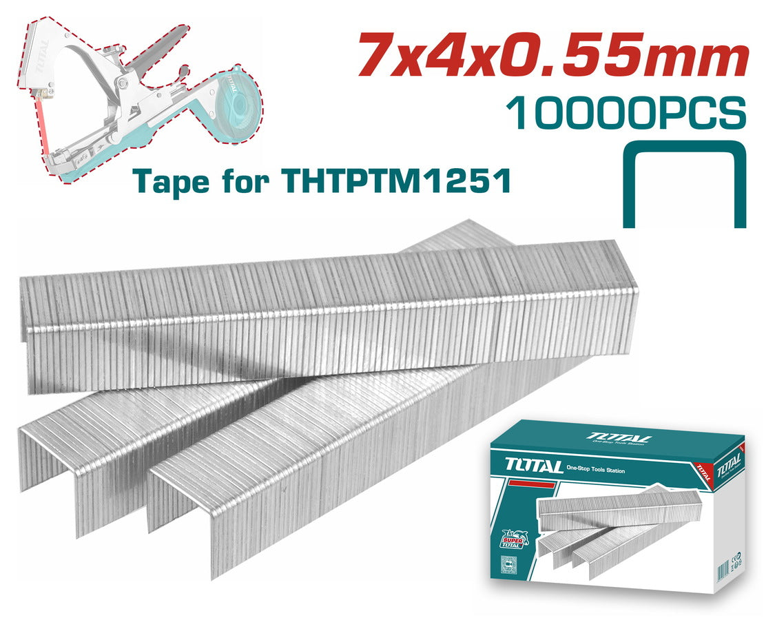 Total klamerice za baštenski vezivač 7 × 4 mm 10.000 komada THTPTM1251S
