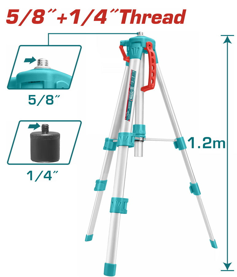 Total Aluminijumski stativ za laser 1,2 m TLLT01152