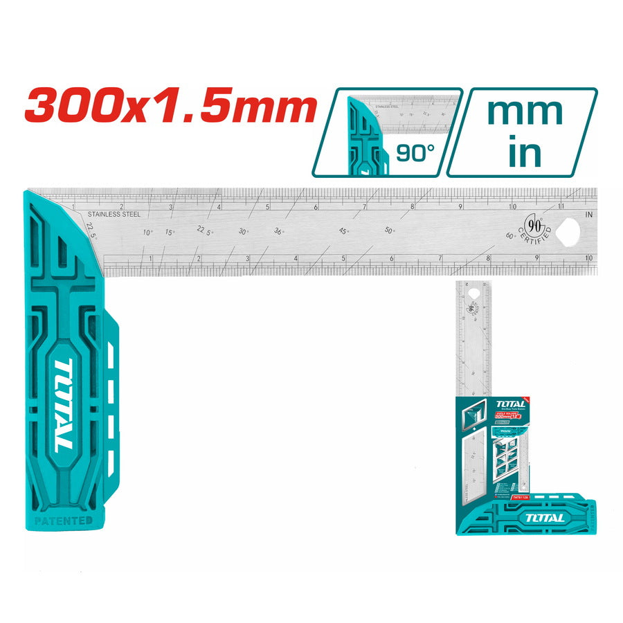 Total Ugaoni lenjir 300 mm od nerđajućeg čelika TMT61126