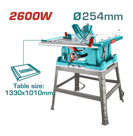 Total Stona kružna testera 2600 W, 254 mm TS526043