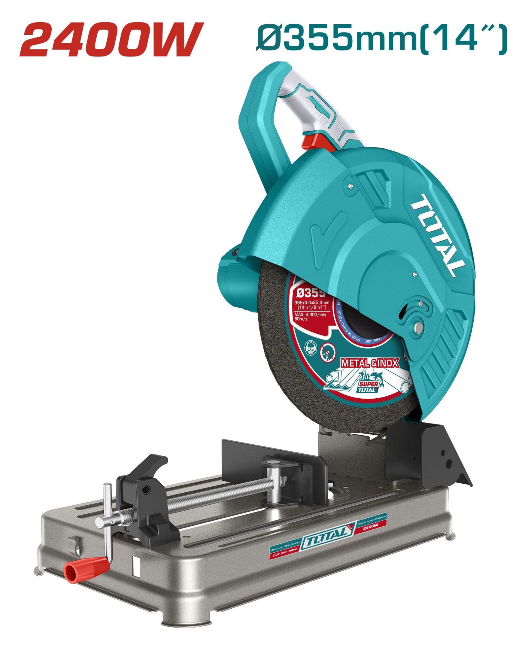 Total Preklopna testera za metal 2400 W, 355 mm TS9243558